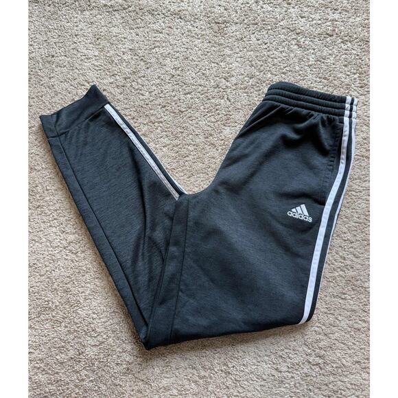 Adidas 3-Striped Pull On Elastic Waist Jogger Pants Dark Gray Kids Sz XL (18-20) - Picture 1 of 8